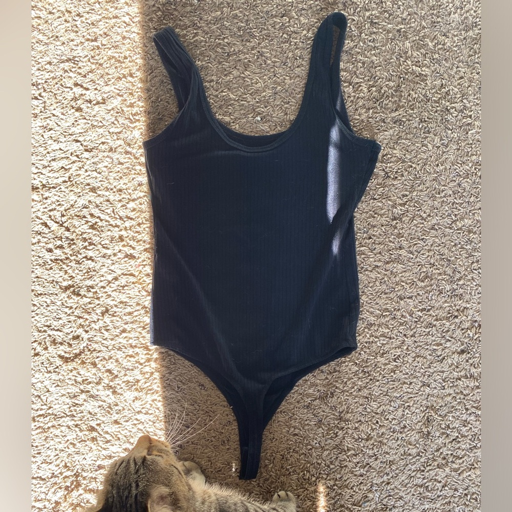 Black tank body suit
